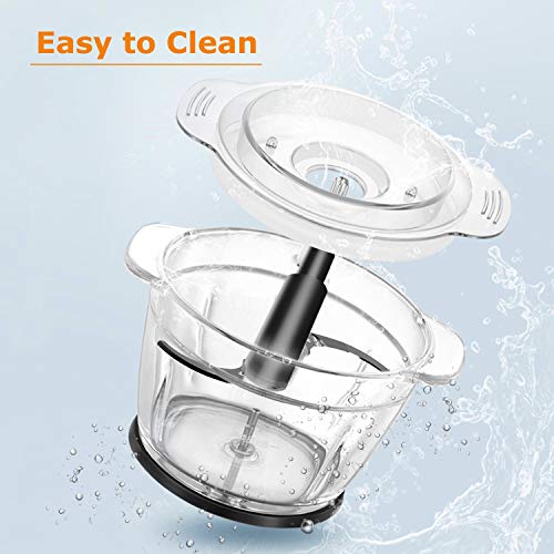 Electric Food Chopper, Bonsenkitchen Food Processors with 1L Glass Bowl