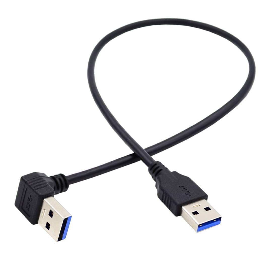 chenyang USB 3.0 Cable USB 3.0 Type A 90 Degree Down Angled Extension Data Cable 40cm