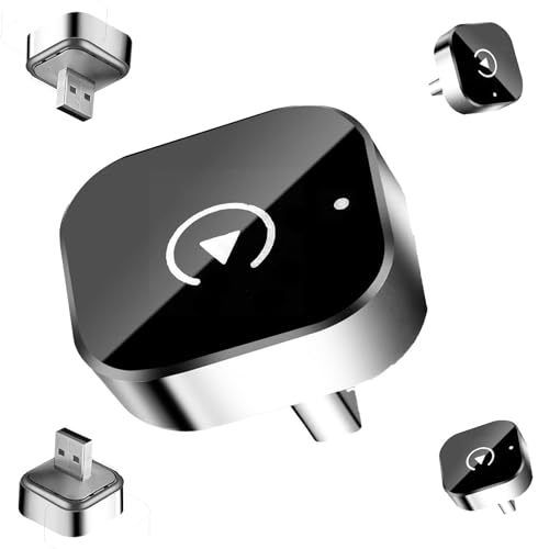 AINIFREE 2026 2 in 1 Wireless CarPlay Adapter, Mini Wireless Adapter, CarPlay and Android Auto, No Latency, Mini USB Design, Car Accessories, Compatible with iPhone and Android