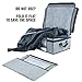 SOFTaCARE Storage Bags 3 PCS - Closet Organizer - Foldable Clothes Organizers and Storage. Storage Organizer with Hoop and Loop Fasteners Cover and Reinforced Handles (Grey, 19