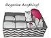 Dresser Drawer Organizer | Organize Socks Bra Underwear Scarves Ties Baby Clothes | Foldable Fabric Bins | Chevron Pattern 4 Set | La Luna