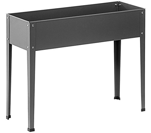 Dehner Raised Bed Münster, Approx. 100 x 30 cm/Height 80 cm, Metal, Dark Grey