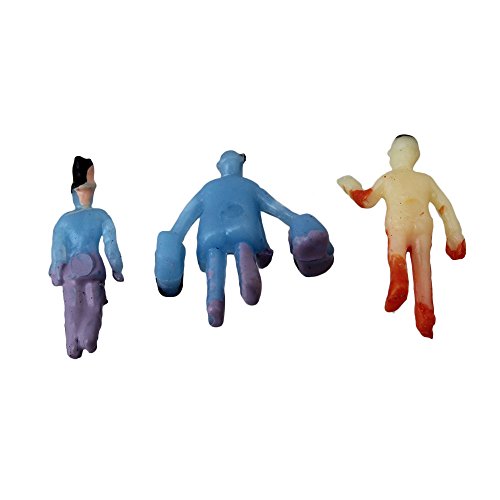 BQLZR 1:200 Scale Z Gauge Hand Painted Layout Model Train People Figure Pack of 100