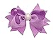 LCLHB 3 Inch Solid Grosgrain Bows with Pearl for Toddler Girls 20 Pack
