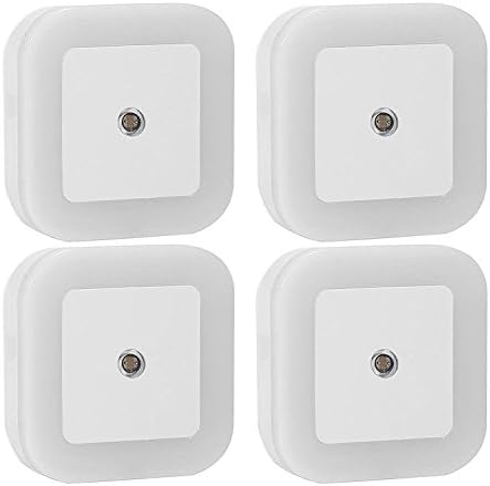 CZYZL 4-Pack 0.5W Plug-in Auto LED Light Induction Sensor Control Warm White Bedside Bedroom Sleeping Lamp