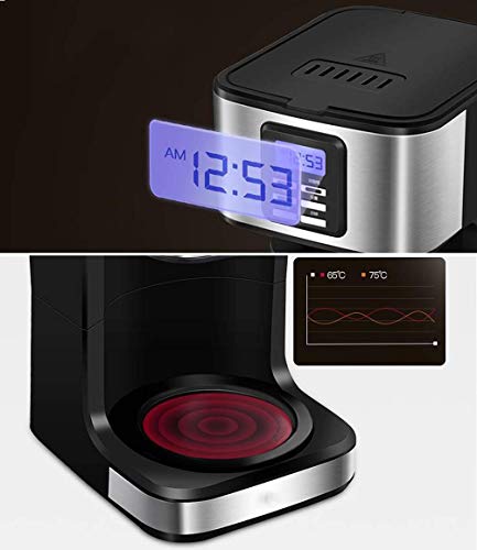 BJLWTQ Filterkaffeemaschine, 1.8L Kapazität Kaffeemaschine Programmierbare 24-Stunden-Timer mit LCD-Display, Kaffee… – Bild 6