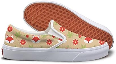 Lalige Cute Cartoon Foxes In The Forest Women Fashion Canvas Slip-ons Skateboarding Shoes