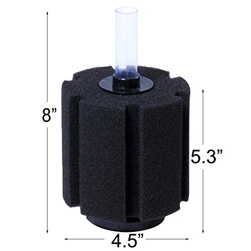 AQUANEAT Aquarium Bio Sponge Filter 20 Gal Breeding Fry Betta Shrimp Fish Tank XY-380 (Single)