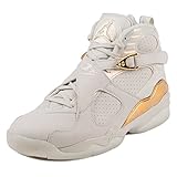 Nike Mens Air Jordan 8 Retro C&C Light Bone/Metallic Gold Leather