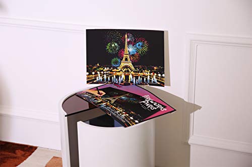 Scratch & Sketch Art Paper for Adults & Kids, Scratch Paper Rainbow Painting Sketch Pads DIY Art Craft Night View Scratchboard with Clean Brush,Scratch Coloring Pen,16 X 11.2 Inches (Paris Fireworks)