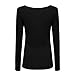 OThread & Co. Women's Long Sleeve T-Shirt Scoop Neck Basic Layer Stretchy Shirts (Large, Black)