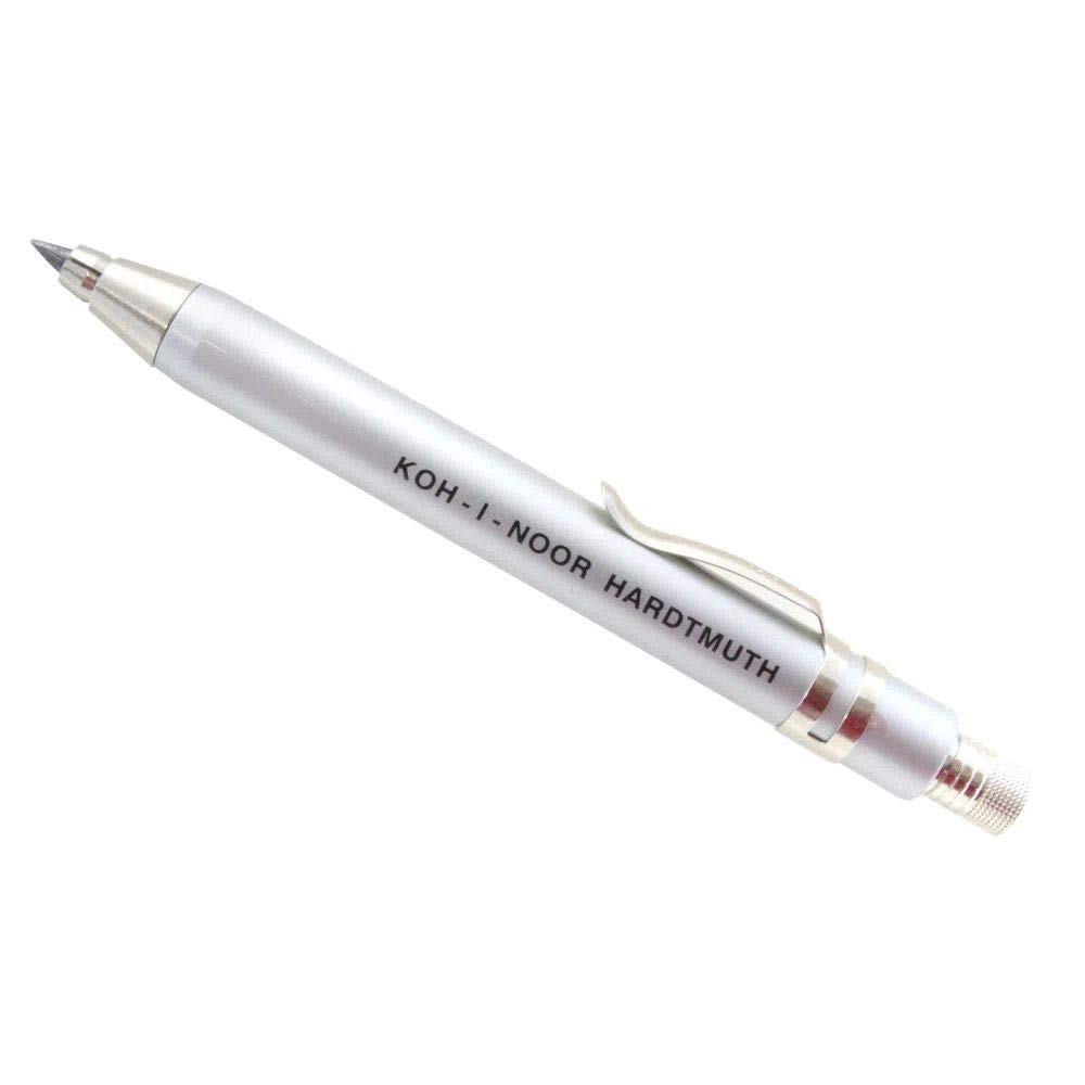 KOH-I-NOOR 3.2mm Diameter Mechanical Clutch Lead Holder Pencil - Silver