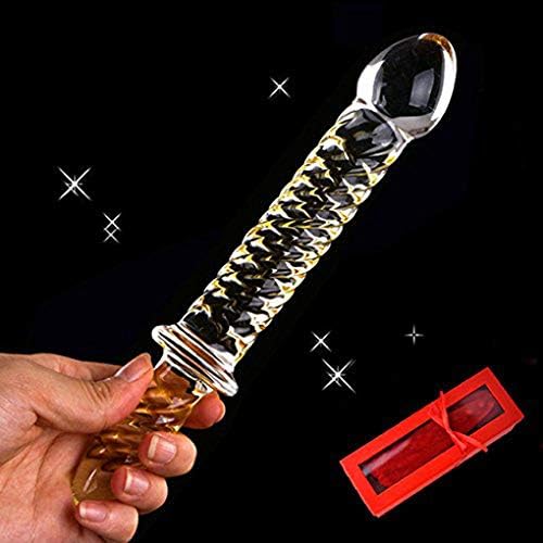 Double Sided Crystal Glass for Women Men Beginners with Handcrafted Big Huge Transparent Shape and Ultra Smooth Surface