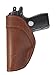 Barsony New Brown Leather Inside The Waistband Holster for Mini/Pocket 22 25 380