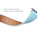 WFEAGL Compatible iWatch Band 38mm 40mm, Top Grain Leather Band for iWatch Series 4,Series 3,Series 2,Series 1,Sport, Edition (38mm 40mm,Tiffany Blue Band+Silver Adapter)