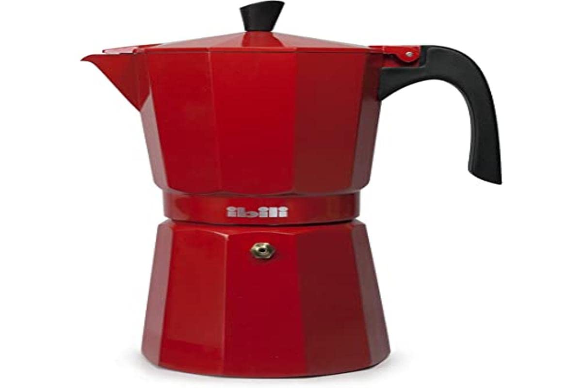IBILI Bahia Express Moka Pot, Red, 12 Cups, 600 ml, Aluminium