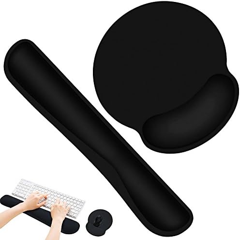Acctenik Memory Foam Mouse Pad and Keyboard Wrist Rest Support Set For Office, Computer, Laptop, Mac - Ergonomic &amp; Pain Relief