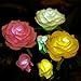 Anpro Solar Garden Rose Lights,3 Pack Waterproof Solar Lights with 6 Roses Lights Outdoor Garden Decorative, Waterproof with Stakes Decor for Garden Yard Party,Valentine's Day(White, Pink,Yellow)