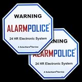 (1) NEW 100% ALUMINUM HOME SECURITY ALARM SYSTEM YARD SIGN 3M Reflection Law Enforcement Sign