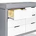 Carter's by DaVinci Colby 6-Drawer Dresser in Grey and White