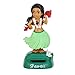 Amosfun Dashboard Hula Girl Bobble Head Solar Powered Hawaiian Hula Shaking Head Dancing Toy Figure Doll for car Interior Decorations Ornament Green