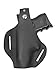New Barsony Black Leather Concealment Pancake Holster for Compact 9mm 40 45 Pistols
