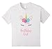 Kids Unicorn Birthday T-Shirt, Unicorn Gift, Birthday Outfit 6 White