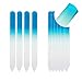 SIUSIO Set of 10 Professional Crystal Glass Nail Files Buffer Manicure Gradient Rainbow Color for Nail polishing (Blue)