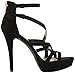 Jessica Simpson Women's Bellanne Heeled Sandal, Black Suede, 8 Medium US