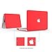 IBENZER Old MacBook Pro 13 Inch case A1278, Soft Touch Hard Case Shell Cover with Keyboard Cover for Apple MacBook Pro 13 with CD-ROM, Red, MMP13RD+1