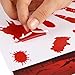 Halloween Scary Party Decoration Set, 3 Bloody Clings, 1 Bloody Weapons Garland Props Banner, 1 Bloody Tablecover for Halloween Haunted House Decor Footprints Handprint Window Stickers Decals Supplies