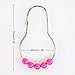 Amazer Shower Curtain Hooks, Decorative Shower Curtain Hooks Stainless Steel Shower Curtain Hooks and Shower Hooks for Bathroom Shower Rods Curtains-Set of 12, Magenta