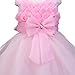GloryStar Girls Knee Length Bowknot Formal Dress
