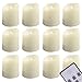 LED Tealights Candles Remote Control Timer Tea Lights - Flameless Flickering Votive Candles- Include Battery Operated 200+ Hours - Outdoor Wedding Decorations Unscented Amber Yellow Flame 12 PCS