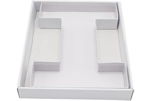 KAFUCIZE 12.5inch Fillable Paper Mache Number Letter Cardboard Cutouts Charcuterie Board Food Sweet Cupcake Tray Party Decorative Box (Letter I, White)