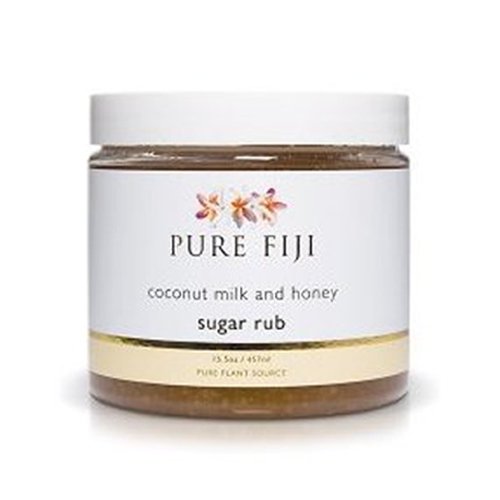 Pure Fiji Coconut Sugar Rub Coconut Milk and Honey, 15.5 Ounce