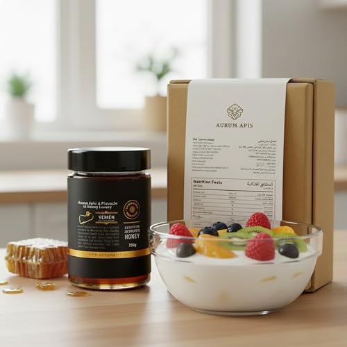 Aurum Apis Natural Unadulterated Yemeni Sidr Honey | 100% Raw Honey | Pure Kyrgyz Sidr Honey | Unpasteurized | Unfiltered | Zero Sugar | Daily Wellness | Healthy Food - 330 gram Jar