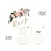 50 Blank Gold Floral RSVP Cards, RSVP Postcards No Envelopes Needed, Response Card, RSVP Reply, RSVP kit for Wedding, Rehearsal, Baby Bridal Shower, Birthday, Plain Bachelorette Party Invitations