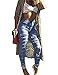 Sexyshine Women's High Waisted Skinny Destroyed Ripped Hole Denim Pants Long Stretch Pencil Jeans