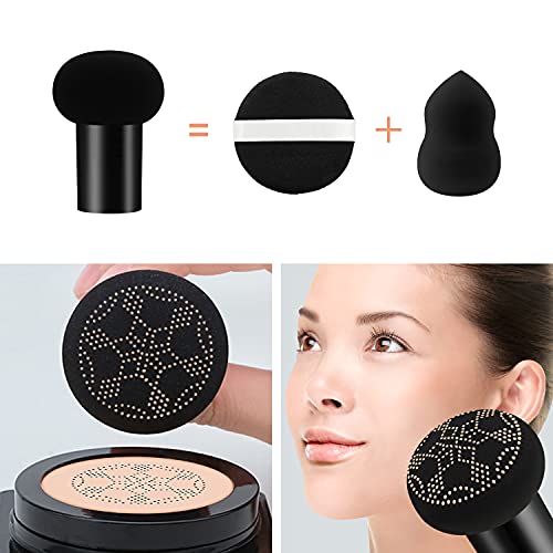 Pinkiou Air Cushions BB Cream CC Cream Mushroomhead Foundation Moisturizing Concealer Hyaluronic Acid Molecule Deep Moisturizing Brightens the Complexion and Lasts for a Ｌong Ｔime（Natural Color）