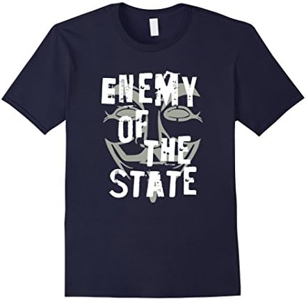 Men's Enemy of the State Anonymous T-Shirt #resist XL Navy