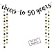 Cheers to 50 Years Gold Glitter Banner For Adult 50th Birthday Party Wedding Anniversary Party Decorations