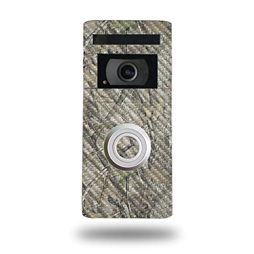 MightySkins Carbon Fiber Skin for Ring Video Doorbell 3 & 3 Plus - HTC Fall | P…