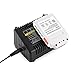 Powilling Fast Charger For Black and Decker 20V Lithium Battery and Porter Cable 20V Max Lithium-Ion Battery BLACK+DECKER BDCAC202B PORTER-CABLE PCC692L LB20 LBX20 LBXR20 LST220 PCC675L PCC680L