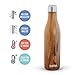 MIRA Vacuum Insulated Stainless Steel Water Bottle | Leak-proof Double Walled Cola Shape Sports Water Bottle | No Sweating, Keeps Your Drink Cold 24 hours or Hot 12 hours | 25 Oz