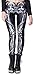 QZUnique Women's Black Skull Printed Footless Elastic Sexy Tights Leggings,Black Skull,One Size
