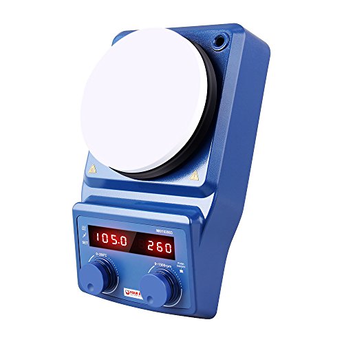 5 Inch LED Digital Magnetic Hotplate Stirrer - Four E's with Ceramic Coated Hotplate, 50-1500RPM, 5L, 600W - Benchtop Appliance for scientific Research Clinics Classrooms Laboratory - US Plug - Thumbnail 3