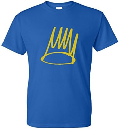 J Cole Crown Adult T Shirt (Black, Blue, Gray, White, Purple) (Medium, Blue)
