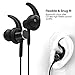 Bluetooth Headphones, Bluetooth 4.2 Runner Headset Sport Earphones with Mic Stereo Noise Cancelling and Sweatproof 5.5 Hours Playtime in Ear Earbuds for Gym Workout Running Blackout (Black)thumb 2