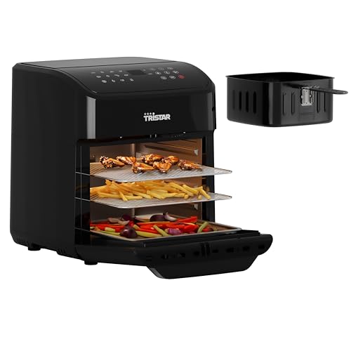 Freidora sin Aceite 12 L con Función Horno Mini, Airfryer 2 en 1 con Convección, 12 Programas, Pantalla Digital, Ventana, Función Shake, Libre de BPA, 1800 W, FR-9065